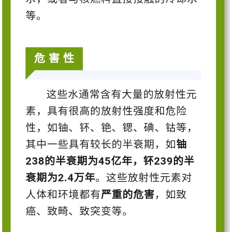 這些放射性元素對人體和環(huán)境都有嚴重的危害，如致癌、致畸、致突變等。如何檢測水中放射性物質(zhì)？